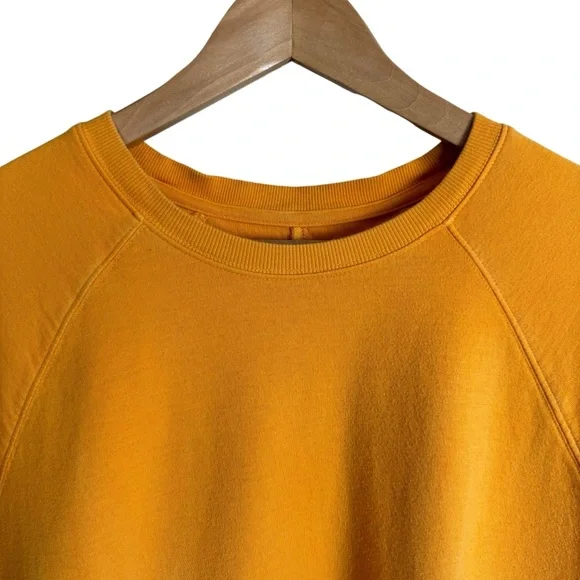 Athleta Crew Neck Sweatshirt Size Small Yellow Ombre Dip Dye Pullover Sundown - Picture 5 of 9